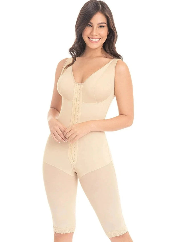 Knee-Length Body Faja with Bra